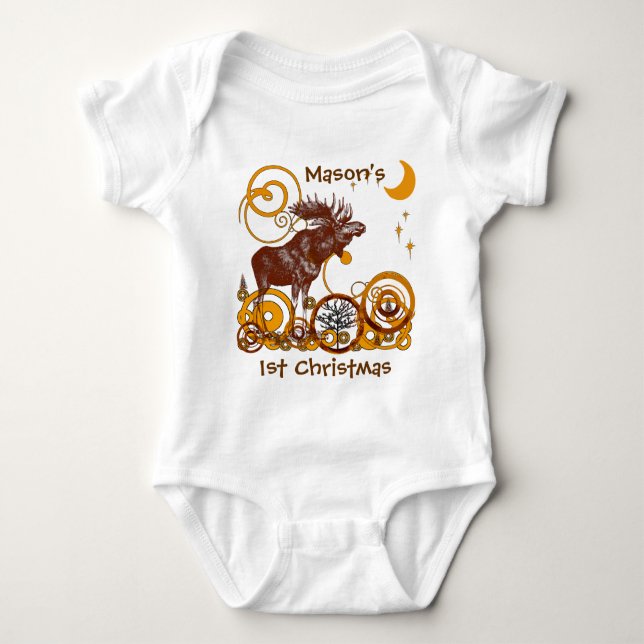 T-shirts Moose Christmas (Frente)