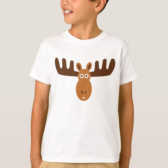 T-shirts Moose Head_Children Blue (Frente)