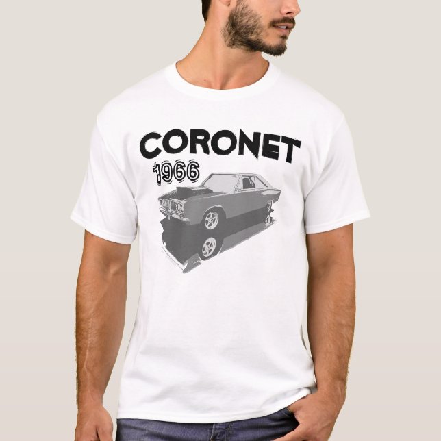 T-shirts Mopar - 1966 Dodge Coronet (Frente)