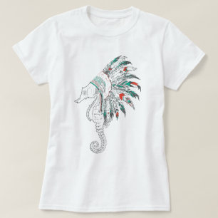 T-shirts morada do cavalo marinho