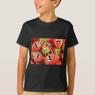 T-shirts Morangos felizes bonitos