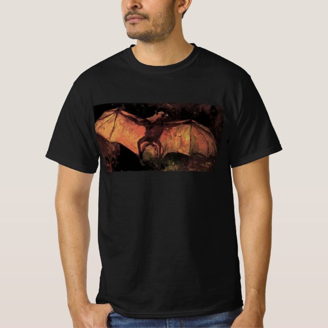 T-shirts Morcego Raposa Voadora por Vincent van Gogh (Frente)