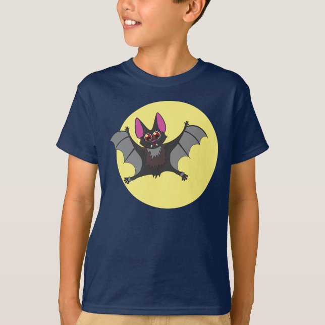 T-shirts Morcego vampiro de Halloween (Frente)