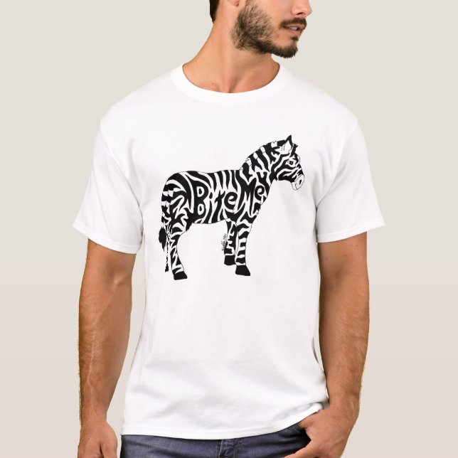 T-shirts Morda-me zebra (Frente)