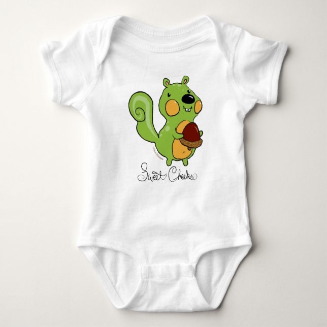 T-shirts Mordentes doces no verde (Frente)