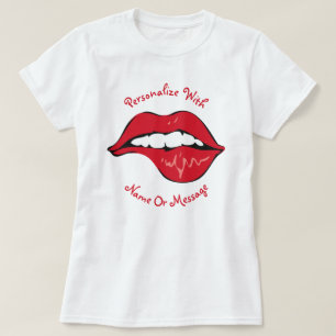 T-shirts Mordida PERSONALIZADA do bordo
