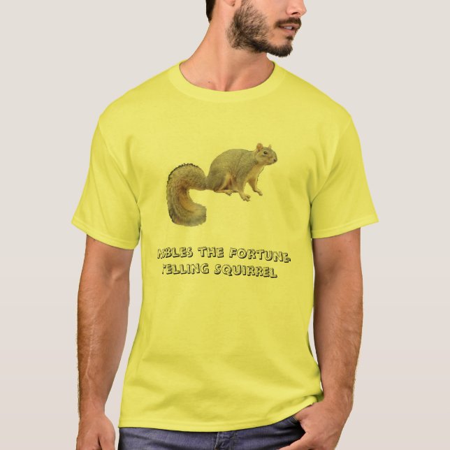 T-shirts Mordisca o esquilo Fortuna-Dizer (Frente)