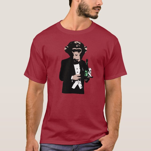 T-shirts Mordomo do macaco (Frente)