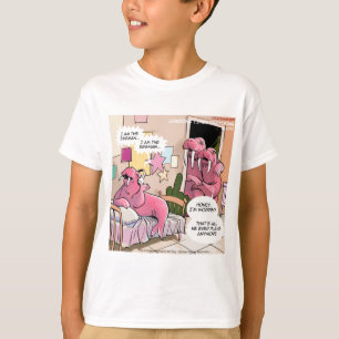 T-shirts Morsa Cantando Pais Preocupados Engraçado