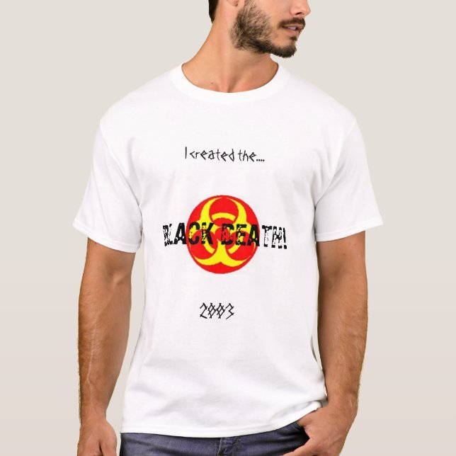 T-shirts Morte preta/praga cor-de-rosa (Frente)