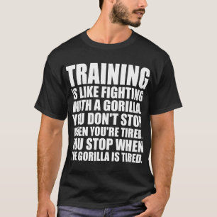 T-shirts Motivação do exercício - treinamento - lutando 