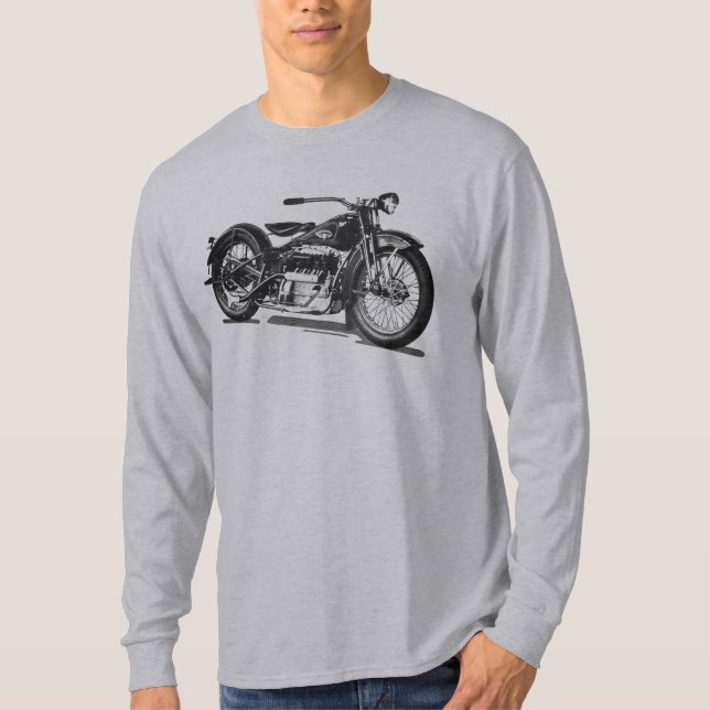 T-shirts Motocicleta 1929 de Cleveland (Frente)