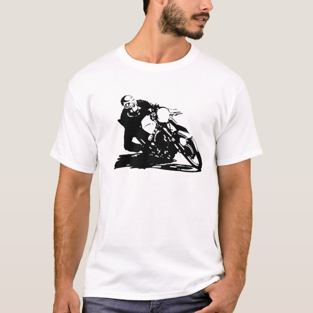 T-shirts Motocicleta do piloto do café (Frente)