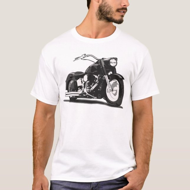 T-shirts Motocicleta preta (Frente)