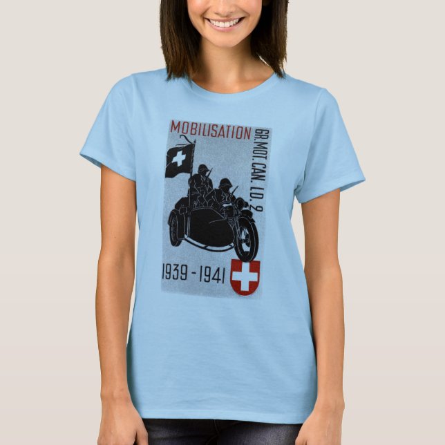 T-shirts Motocicleta Recon Suíça WII (Frente)
