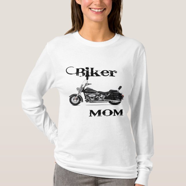 T-shirts Motociclista-Mamã (Frente)