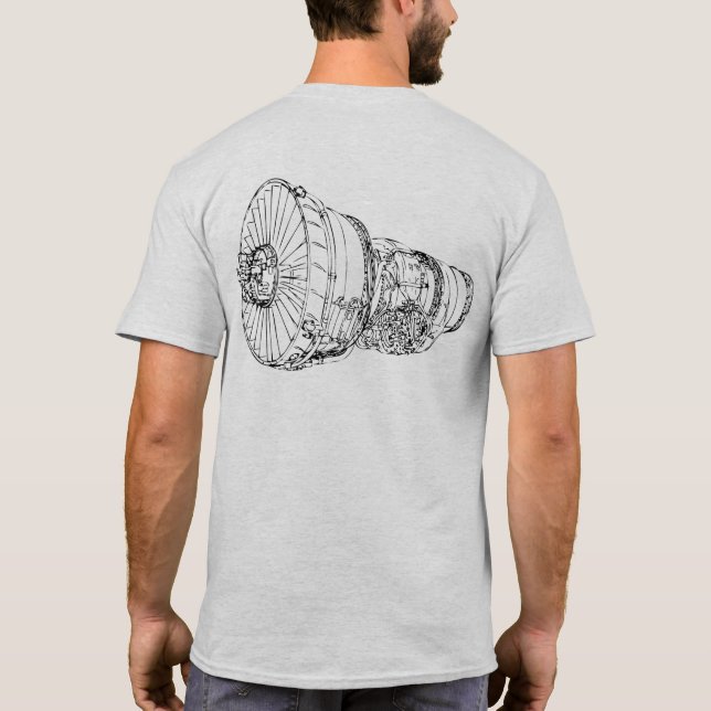 T-shirts Motor de jato (Verso)