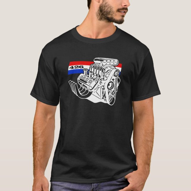 T-shirts Motor fundido 426 HEMI de V8 (Frente)