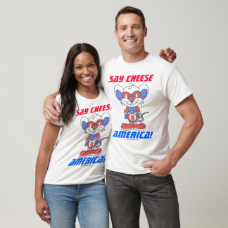 T-shirts MOUSE DE CABEÇA "DIGA AMÉRICA QUEIJA!" Roupa