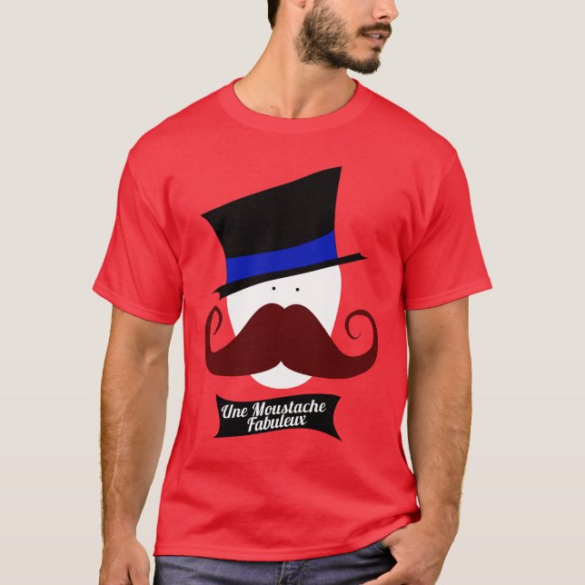 T-shirts Moustache Fabuleux de Une (Frente)