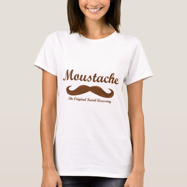 T-shirts Moustache - o acessório facial original (Frente)