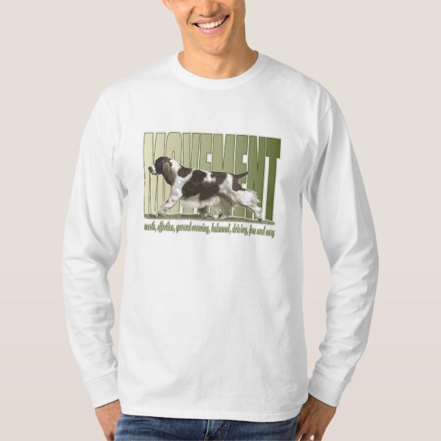 T-shirts Movimento do Spaniel de Springer inglês (Frente)