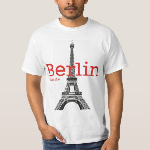 T-shirts Mstake de Berlim & de torre Eiffel