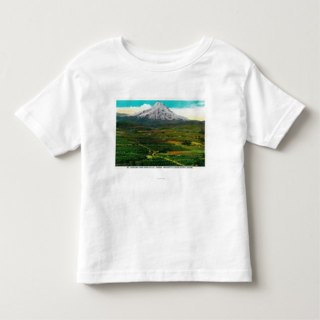 T-shirts Mt. Capa do rio de Hood River ValleyHood, OU (Frente)