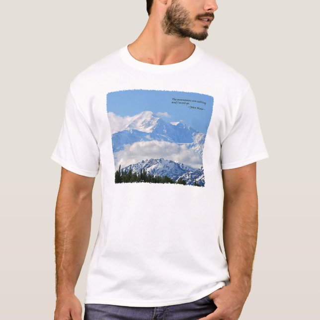T-shirts Mtns é chamar/Mt McKinley (Frente)