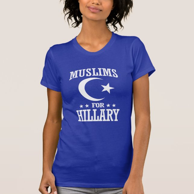 T-SHIRTS MUÇULMANOS PARA HILLARY (Frente)