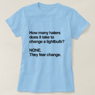 T-SHIRTS MUDANÇA DO MEDO DOS ABORRECEDORES