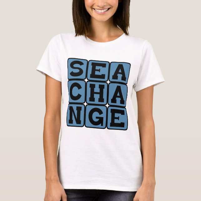 T-shirts Mudança no Mar, Transformação Ampla (Frente)