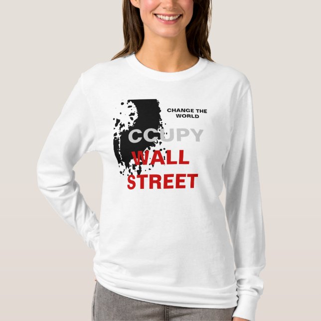 T-SHIRTS MUDE A RUA MUNDIAL DE PAREDE OCCUPY (Frente)
