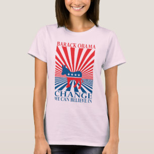T-shirts Mude-nos pode acreditar dentro