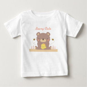 T-shirts Muito Fofo Ursozinho Florestal Para Bebês