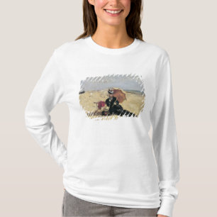 T-shirts Mulher com um parasol na praia, 1880