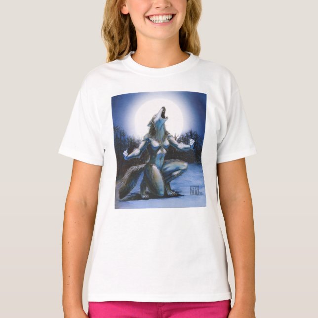 T-shirts Mulher de urro do homem-lobo (Frente)