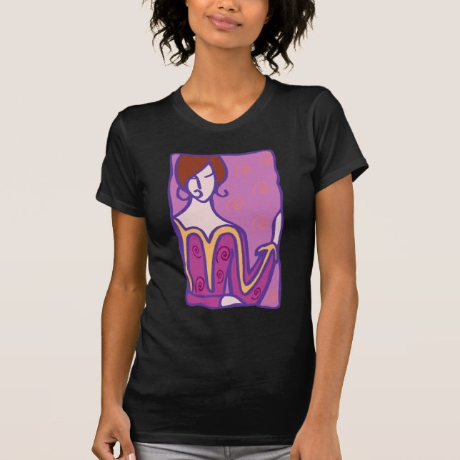 T-shirts Mulher do 1920 Scorpio em roxo (Frente)