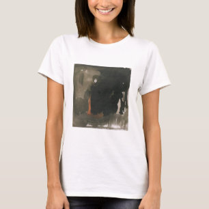 T-shirts Mulher em um vestido vermelho (w/c no papel)