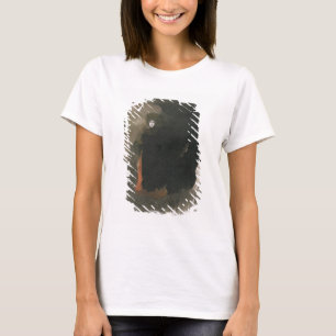 T-shirts Mulher em um vestido vermelho (w/c no papel)