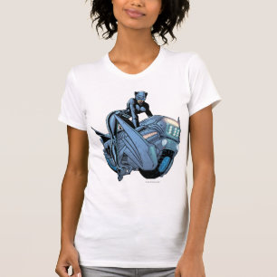 T-shirts Mulher-gato e bicicleta