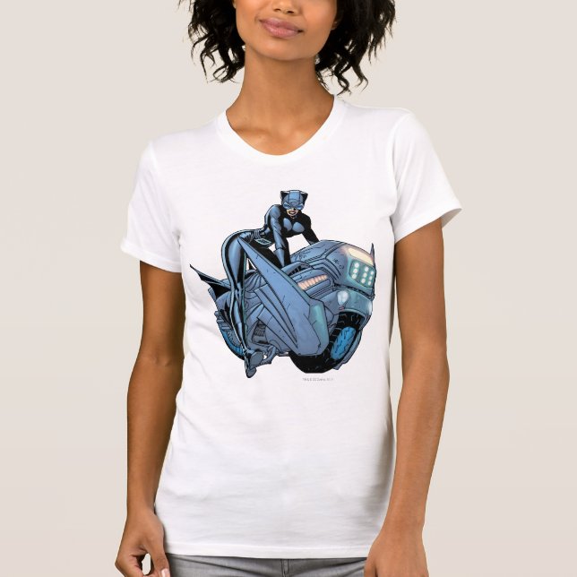 T-shirts Mulher-gato e bicicleta (Frente)
