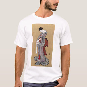 T-shirts Mulher Geisha Japonesa, Hokusai, Ukiyo-e