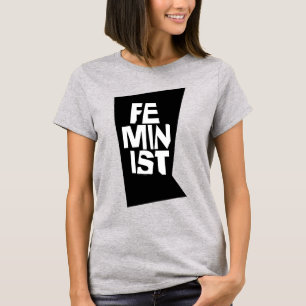 T-shirts Mulher igual imitaçãoa da menina fêmea feminista