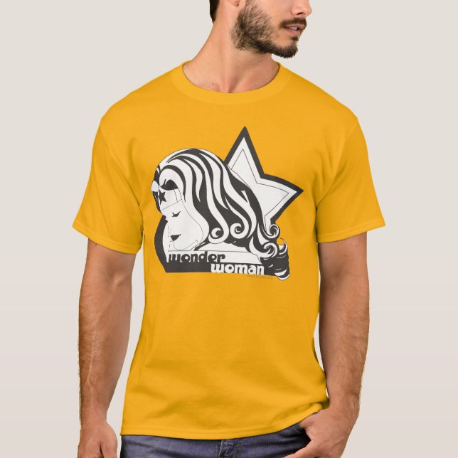 T-shirts Mulher Maravilha B&W Star (Frente)