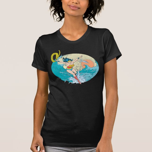 T-shirts Mulher Maravilha Céu Oceano (Frente)