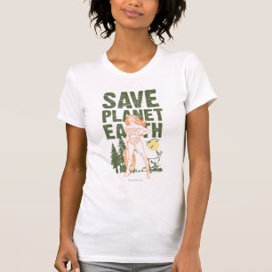 T-shirts Mulher Maravilha Salva Planeta Terra