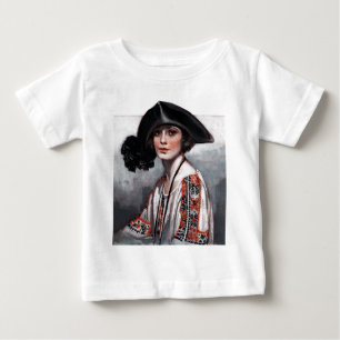 T-shirts Mulher na blusa bordada