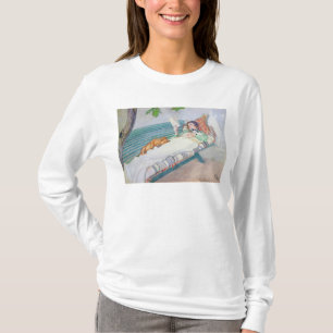 T-shirts Mulher que encontra-se em um banco, 1913