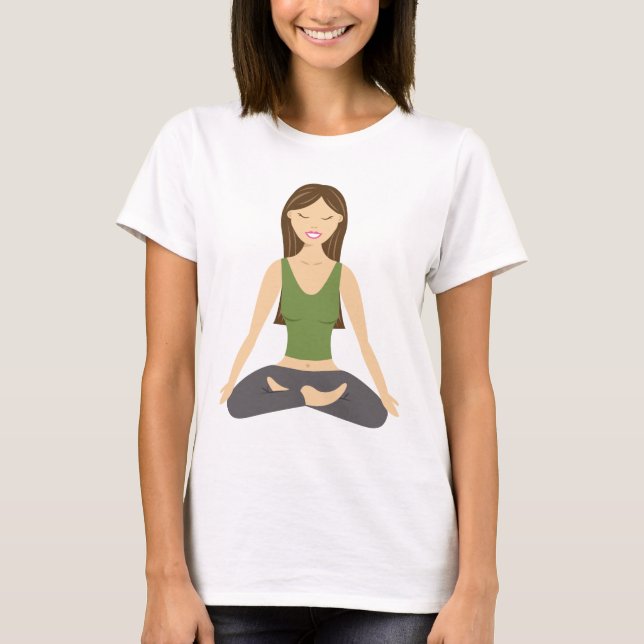 T-shirts Mulher Yoga No Lotus Pose (Frente)
